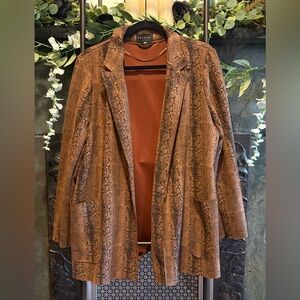 Super soft casual snakeskin blazer